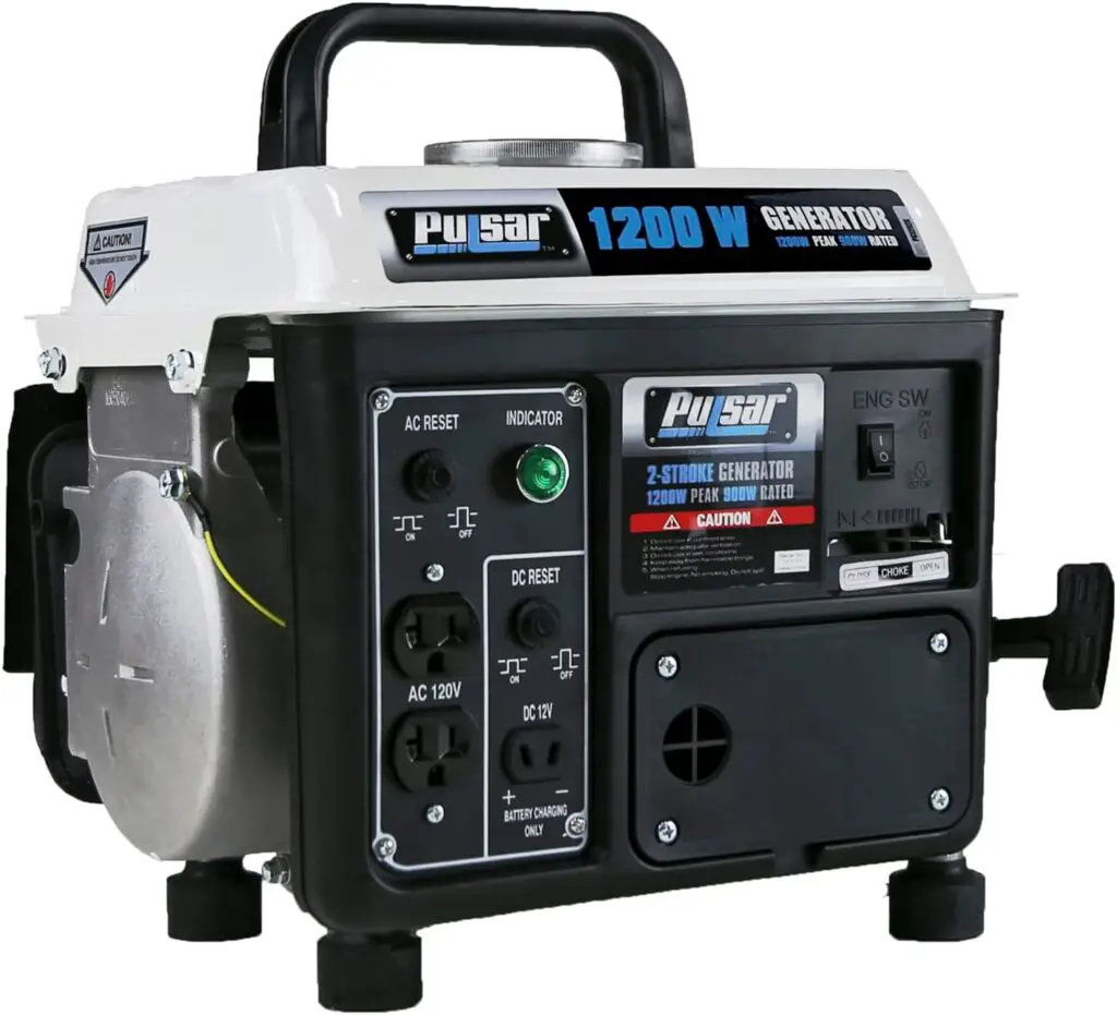 Pulsar 1,200W Carrying Handle, PG1202SA Gas-Powered Portable Generator
