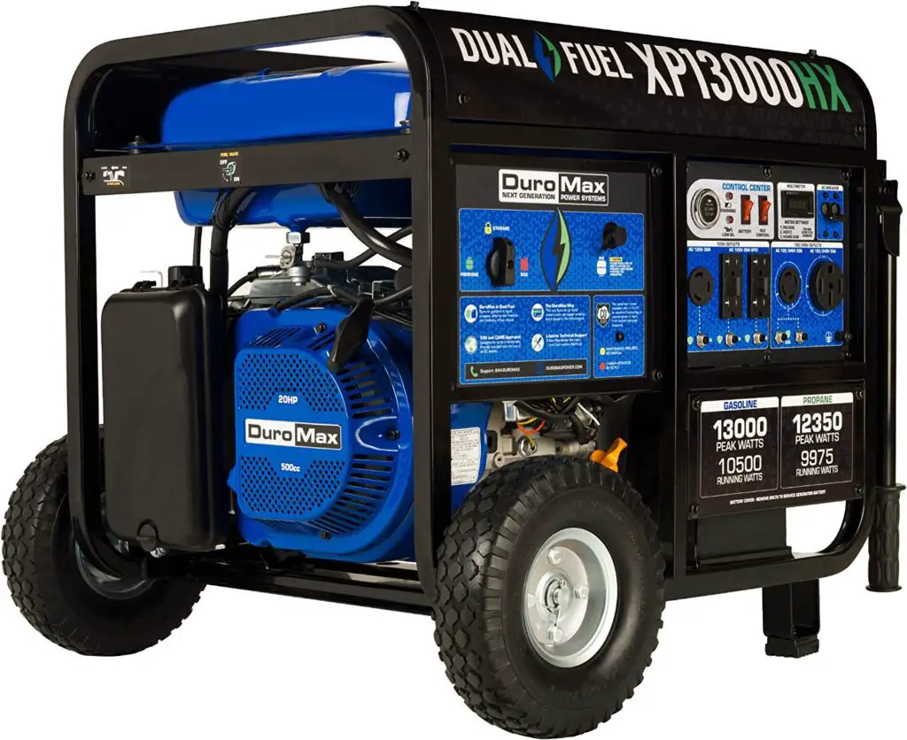 DuroMax XP13000HX Dual Fuel Portable Generator-13000 Watt