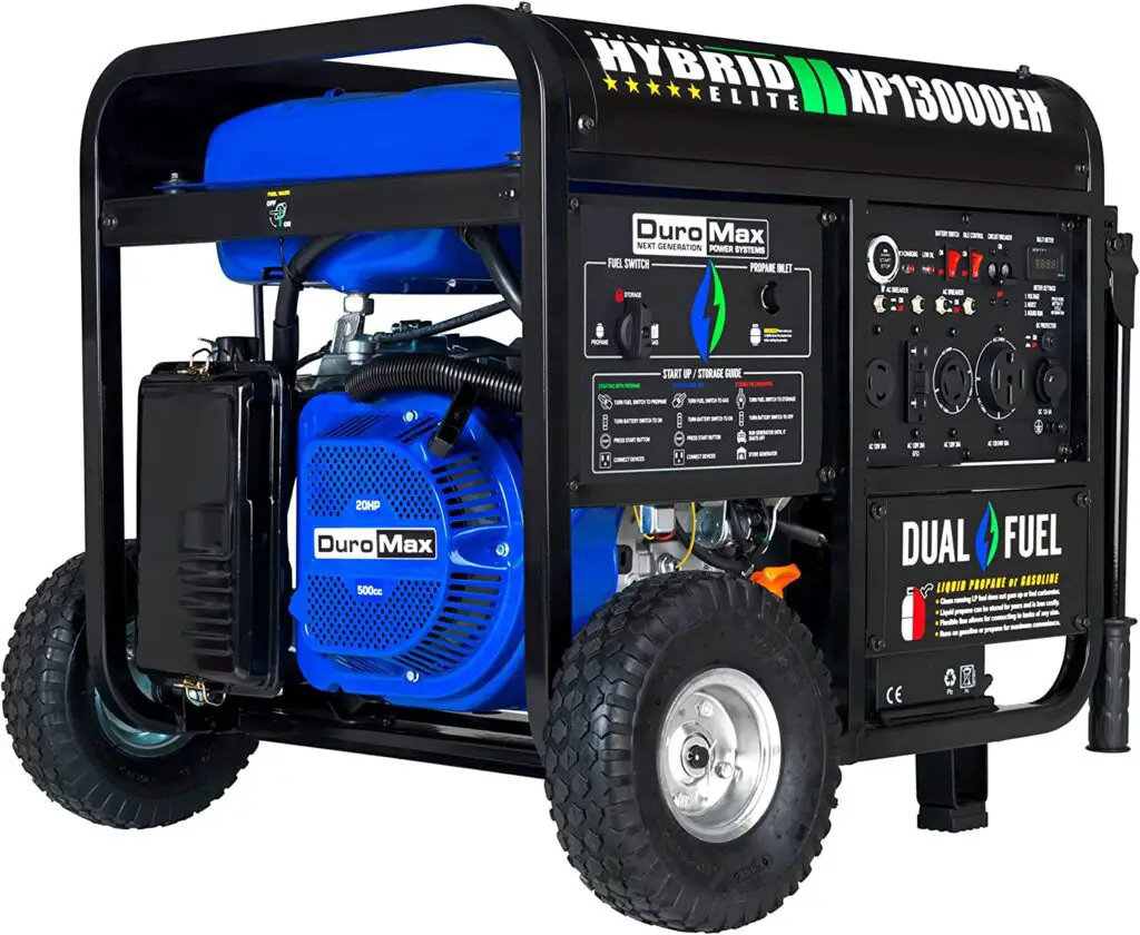 DuroMax XP13000EH Dual Fuel Portable Generator 13000 Watt Gas or Propane