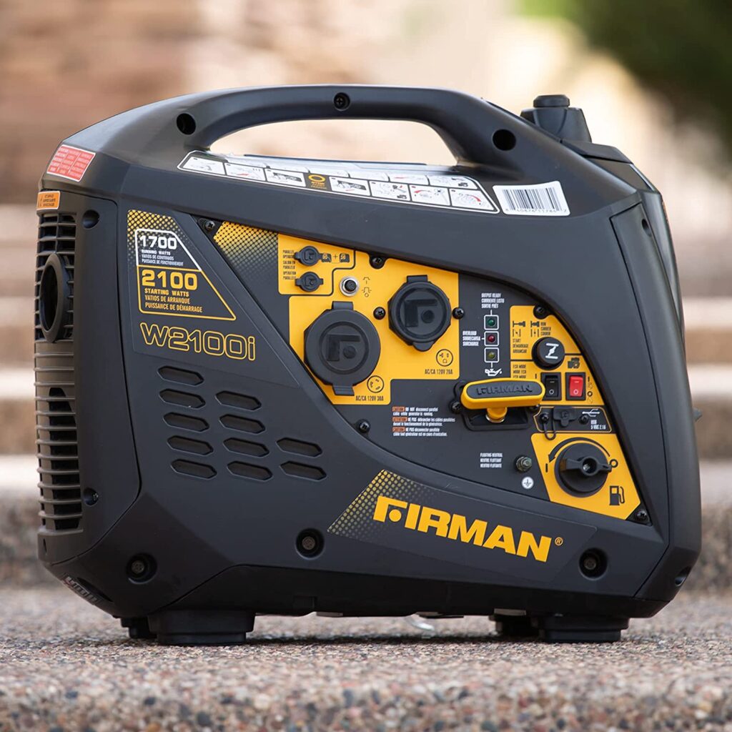 FIRMAN W01784 Portable Generator, Gas, Recoil-Start With Parallel Kit