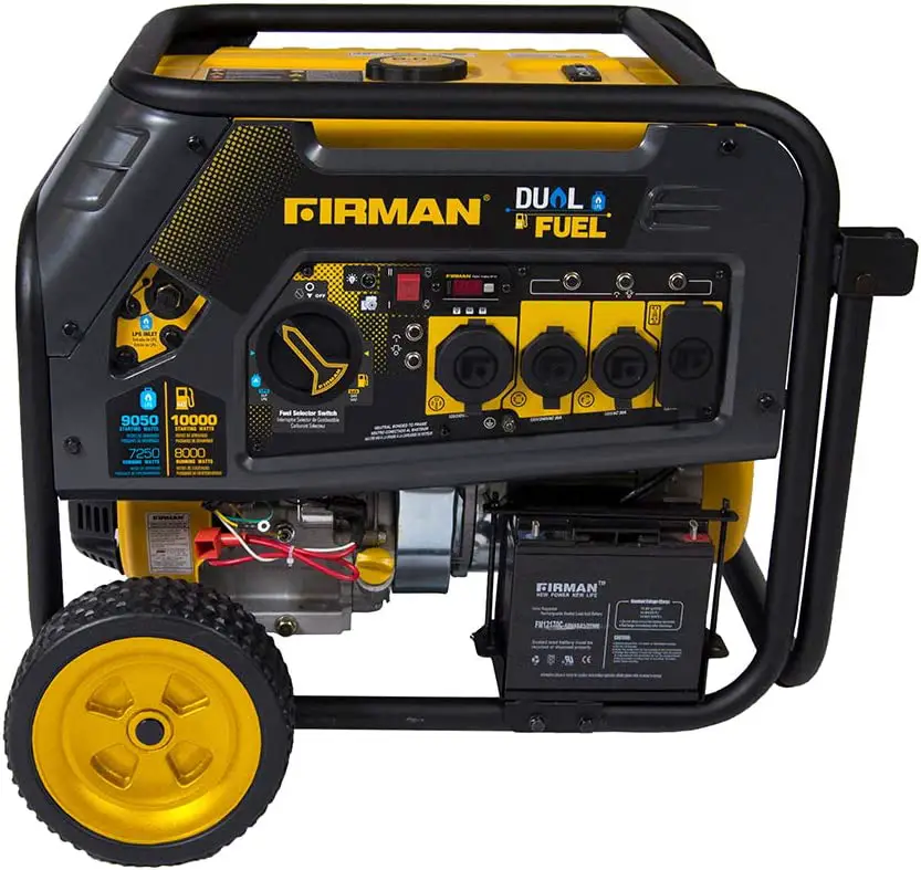 FIRMAN H08051 Dual Fuel Portable Generator, 10,000-Watts Power Generator