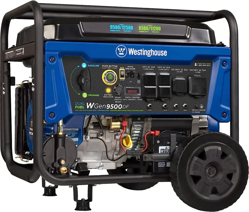 Westinghouse Outdoor Power Equipment 12500 Peak Watt Dual Fuel