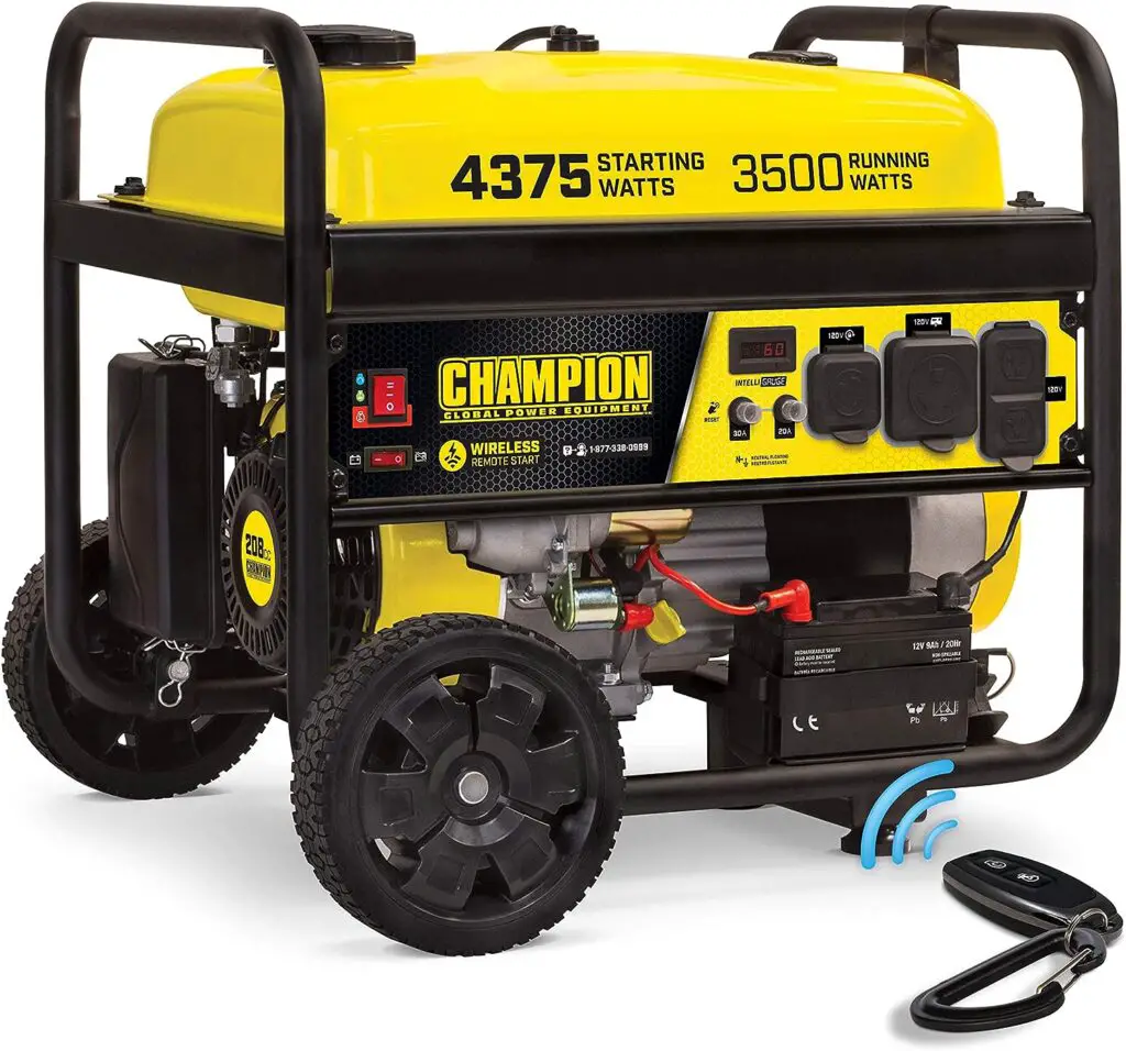 Champion Power Equipment 100554 4375/3500-Watt RV Ready Portable Generator with Wireless Remote Start
