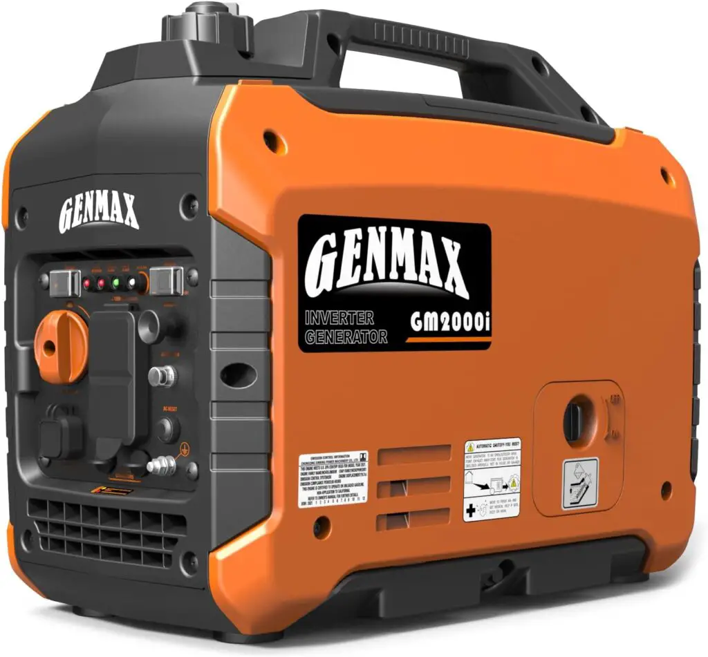 GENMAX Portable Inverter Generator, 2000W Ultra Quiet Gas Engine