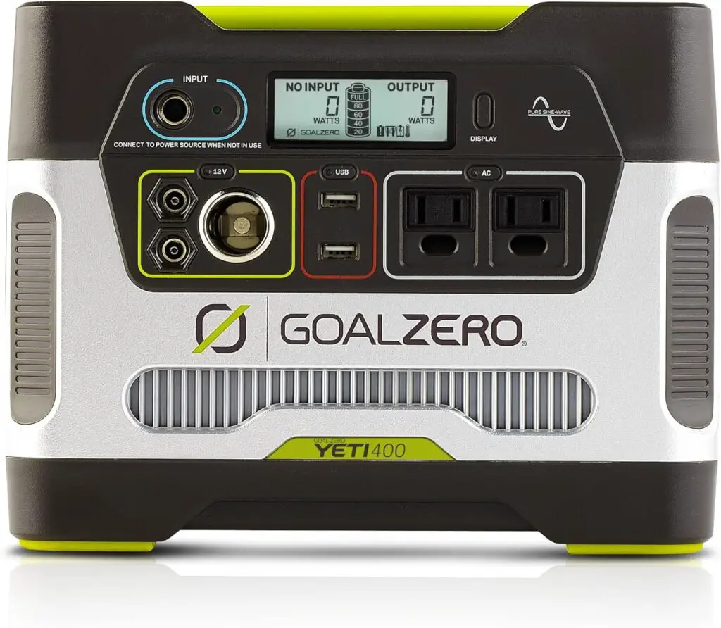 Goal Zero Yeti 400 Portable Power Station, 400Wh Battery Powered Generator