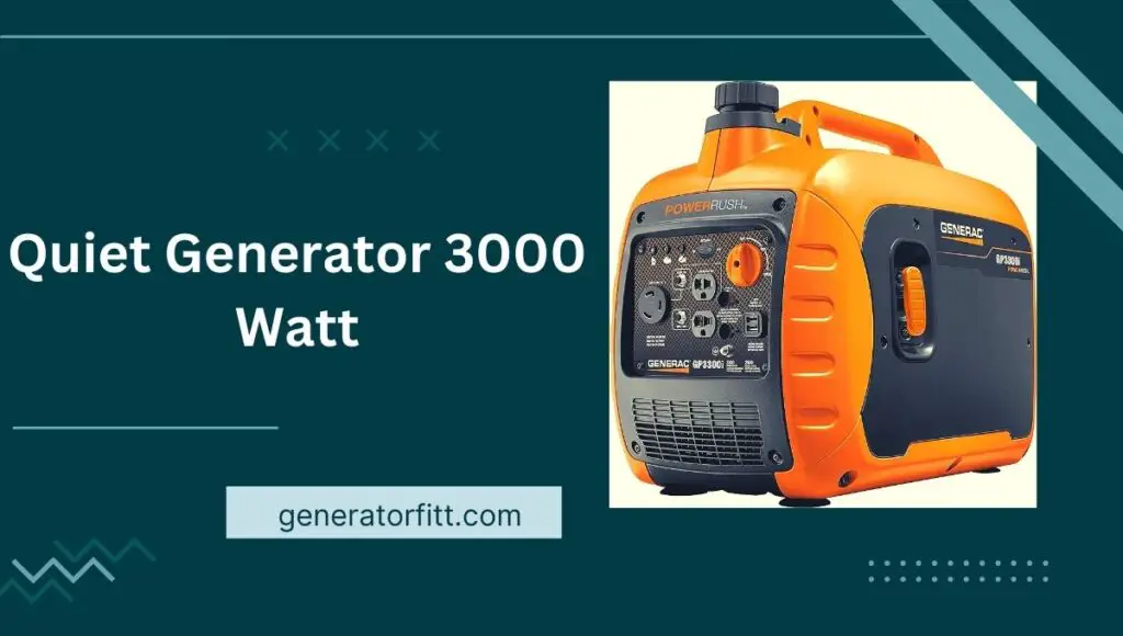 Quiet Generator 3000 Watt